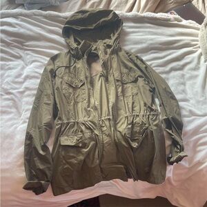 Olive Green Hooded Jacket